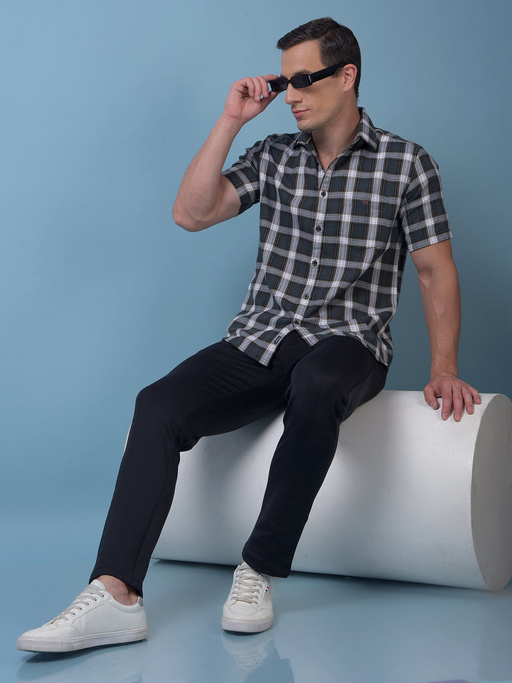 Green Checked 100% Cotton Shirt