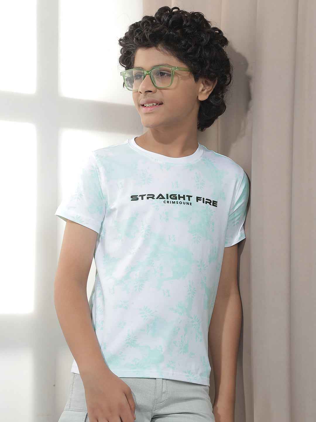 Aqua Bloom Graphic T-Shirt