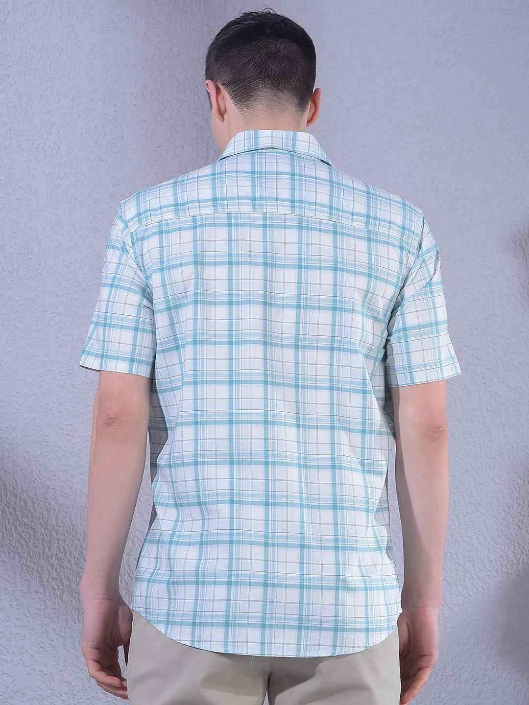 Green 100% Cotton Checked Shirt