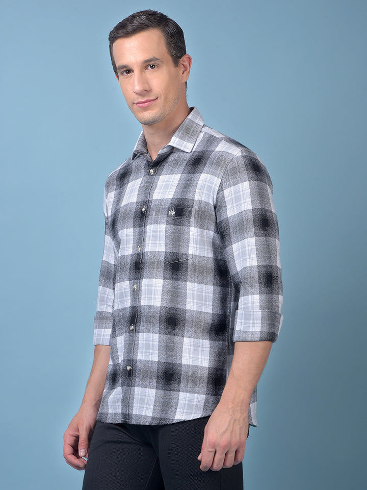 Black Checked 100% Cotton Shirt