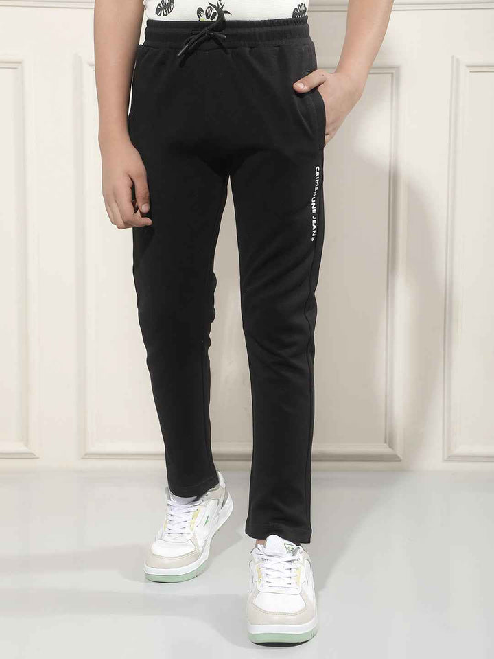 Black Drawstring Soft Trackpants