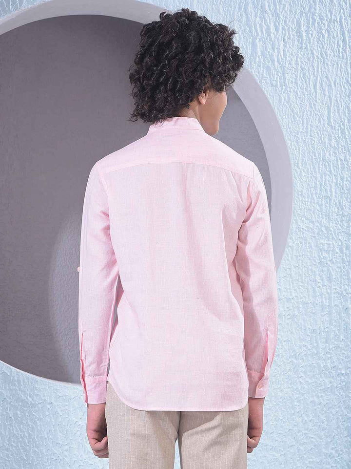 Pink Linen Kurta