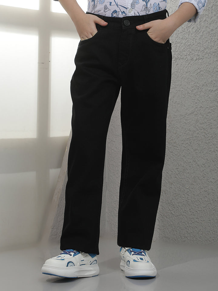 Black 100% Cotton Baggy Jeans