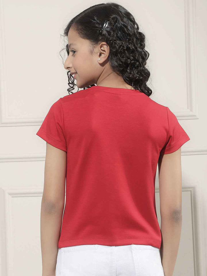 Luxe Red Crop T-Shirt
