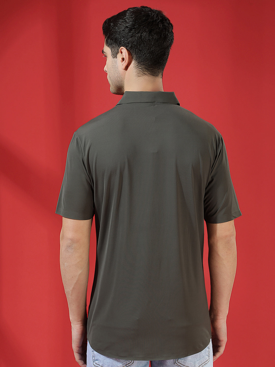 Olive Sleek Minimal Shirt