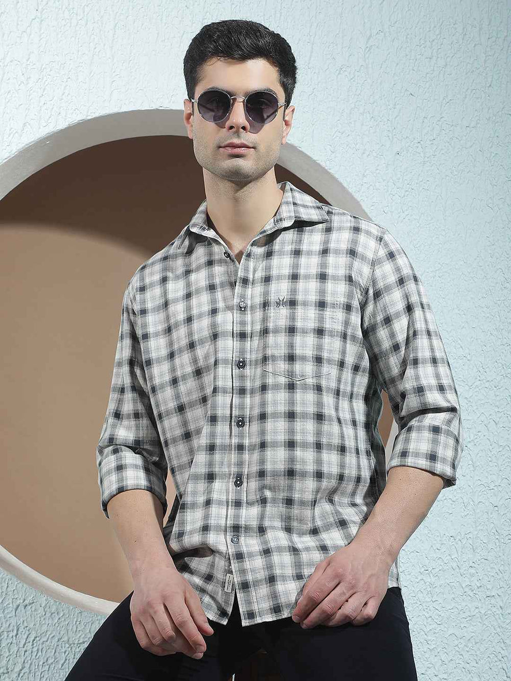 100% Cotton Black Checked Shirt