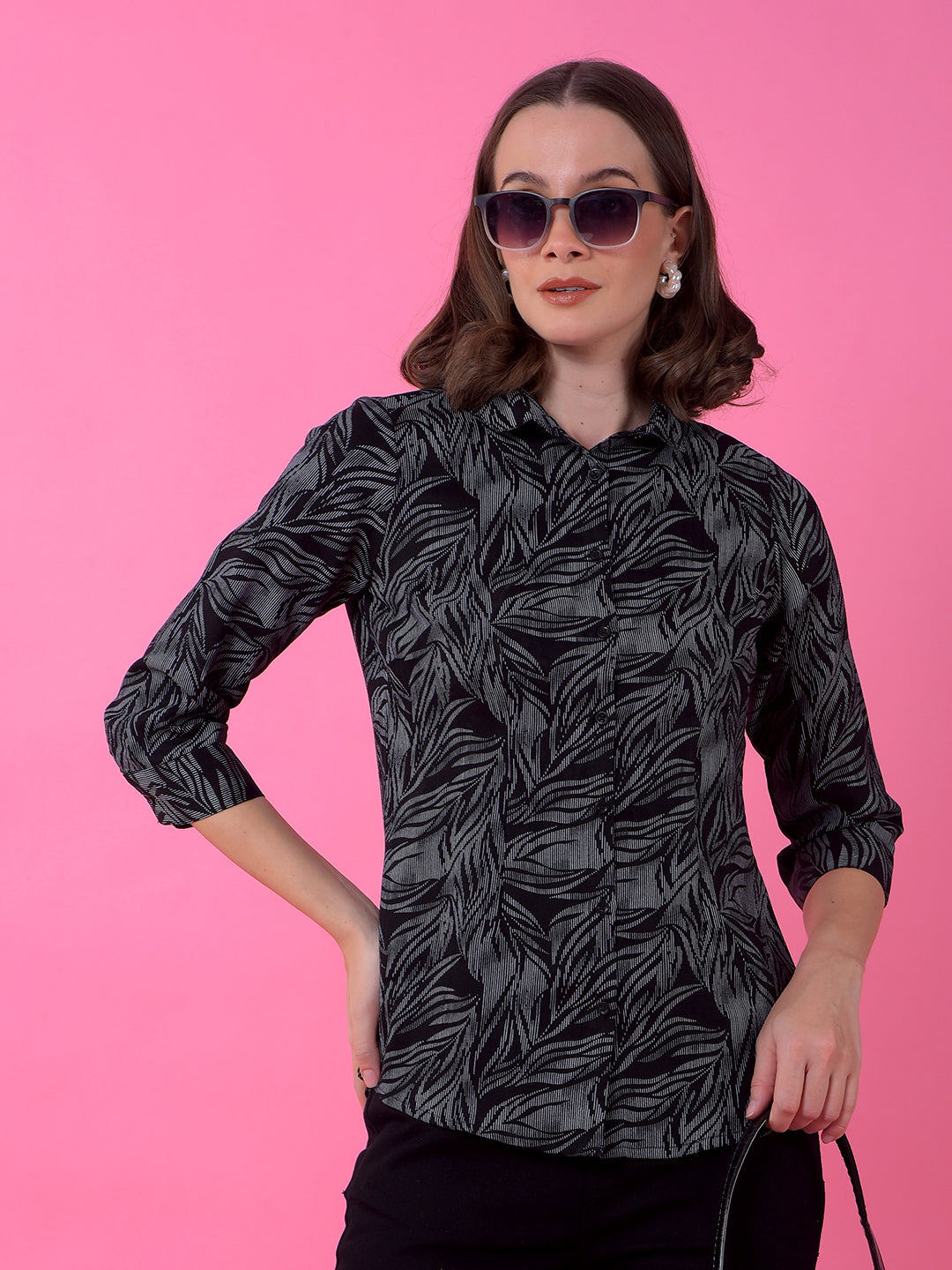 Black Printed Shirt
