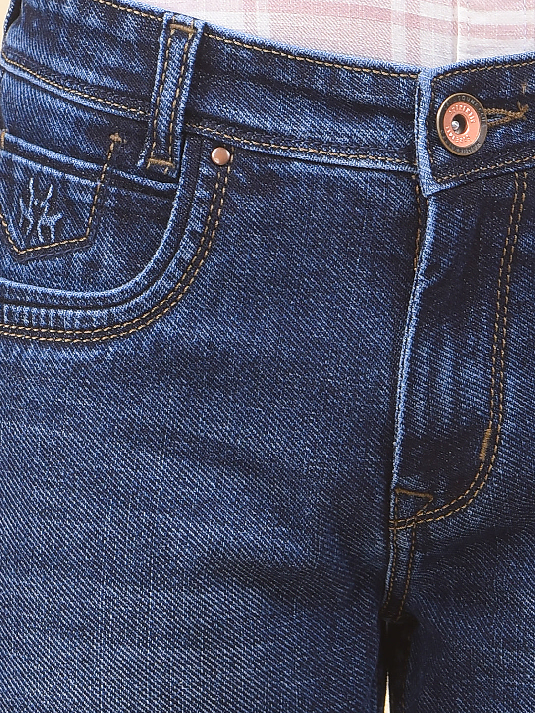 Chic Dark Wash Blue Jeans