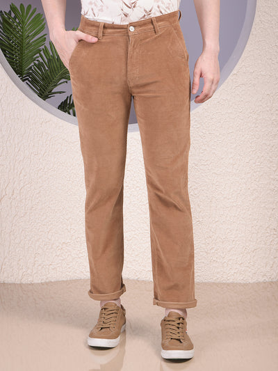 Brown Straight Corduroy Trousers