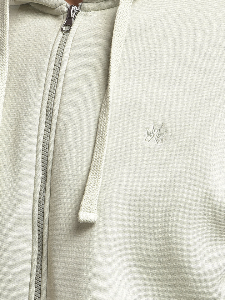 Swanky Green Hooded Neck Sweatshirt