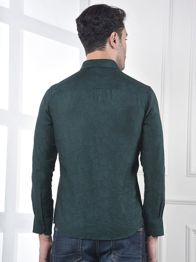 Emerald Tone Jacquard Shirt