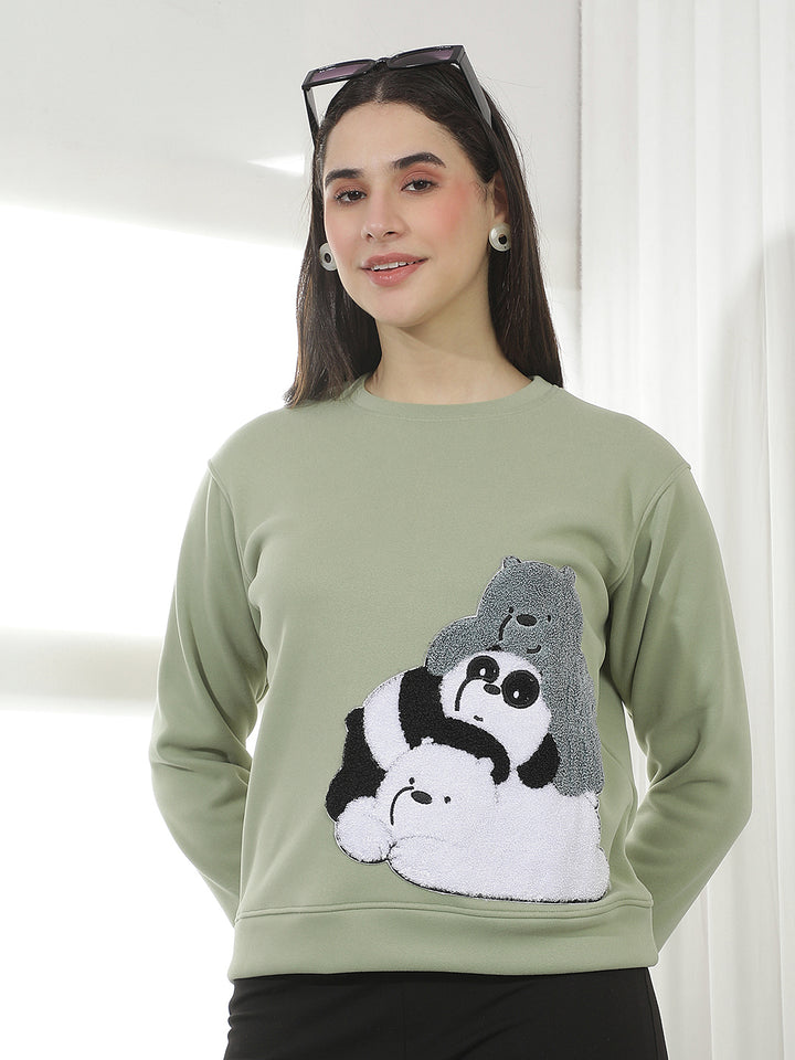 Red Graphic Print Sweatshirt