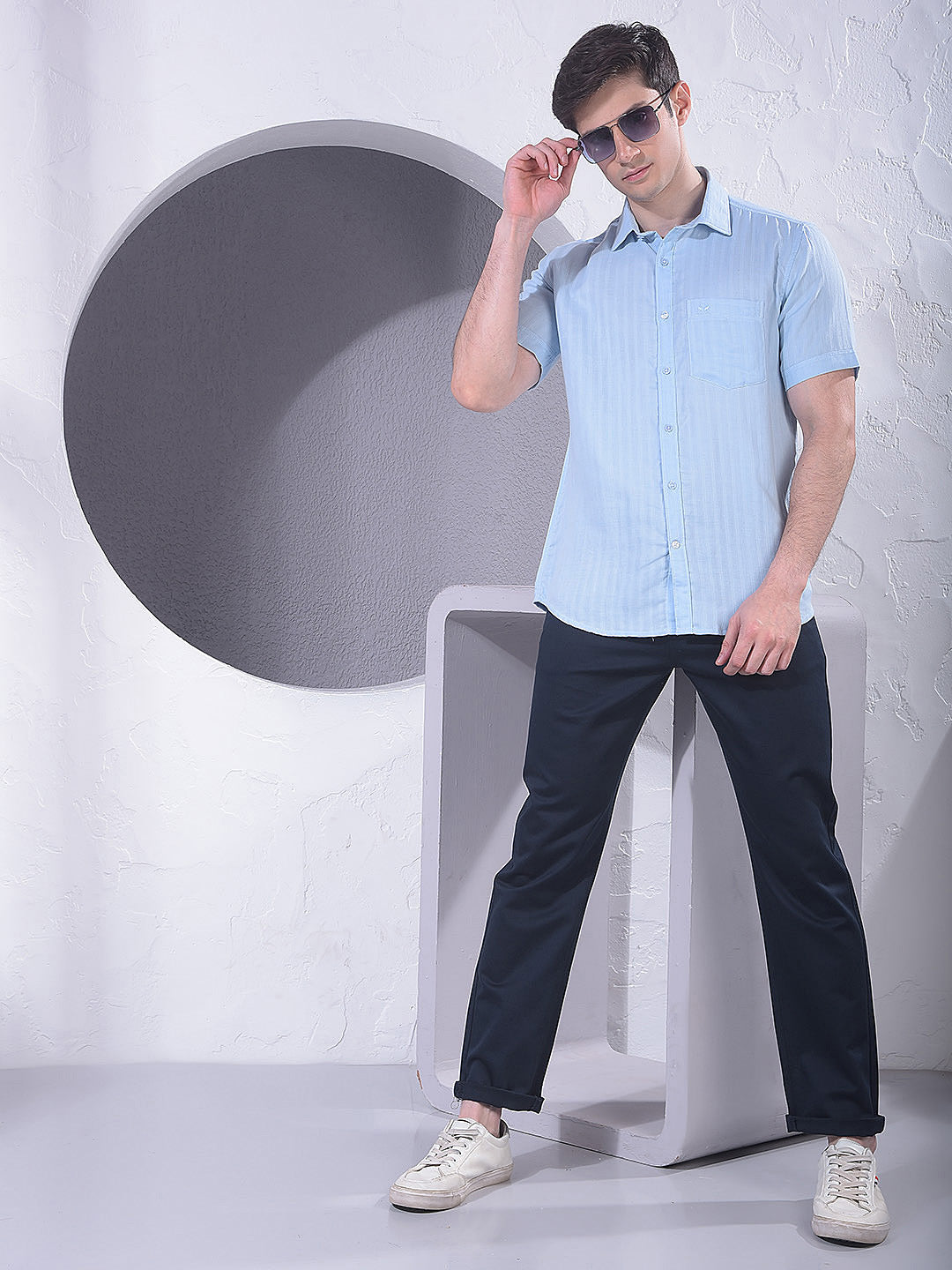 Refined Navy Blue Trousers