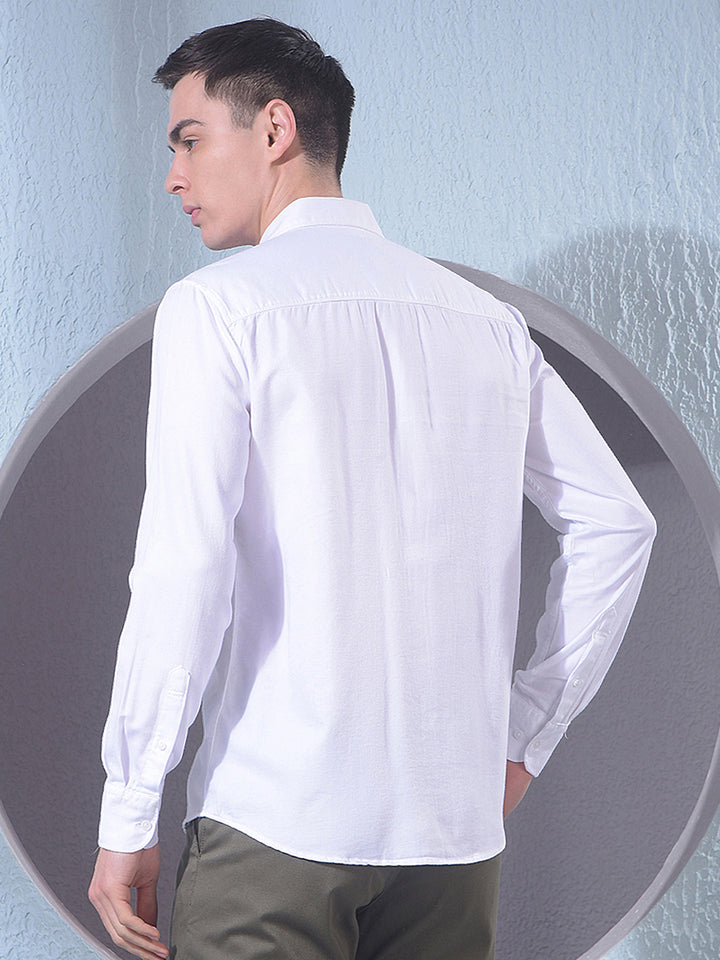 Minimal White Casual Shirt