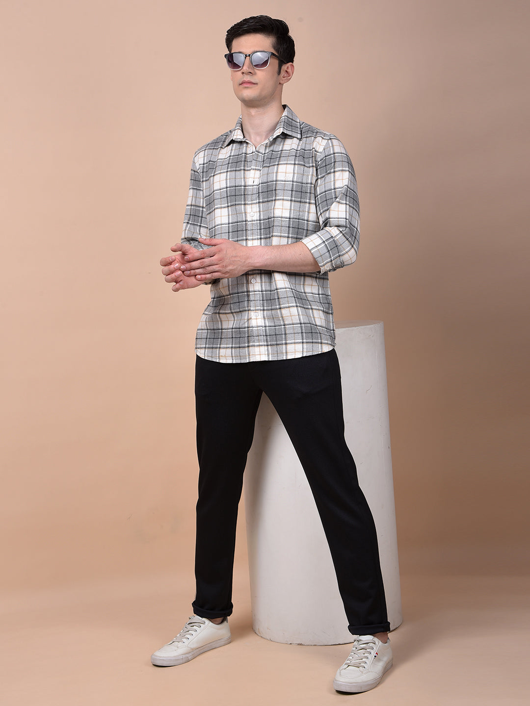 Classic Black Tailored Slim Trousers