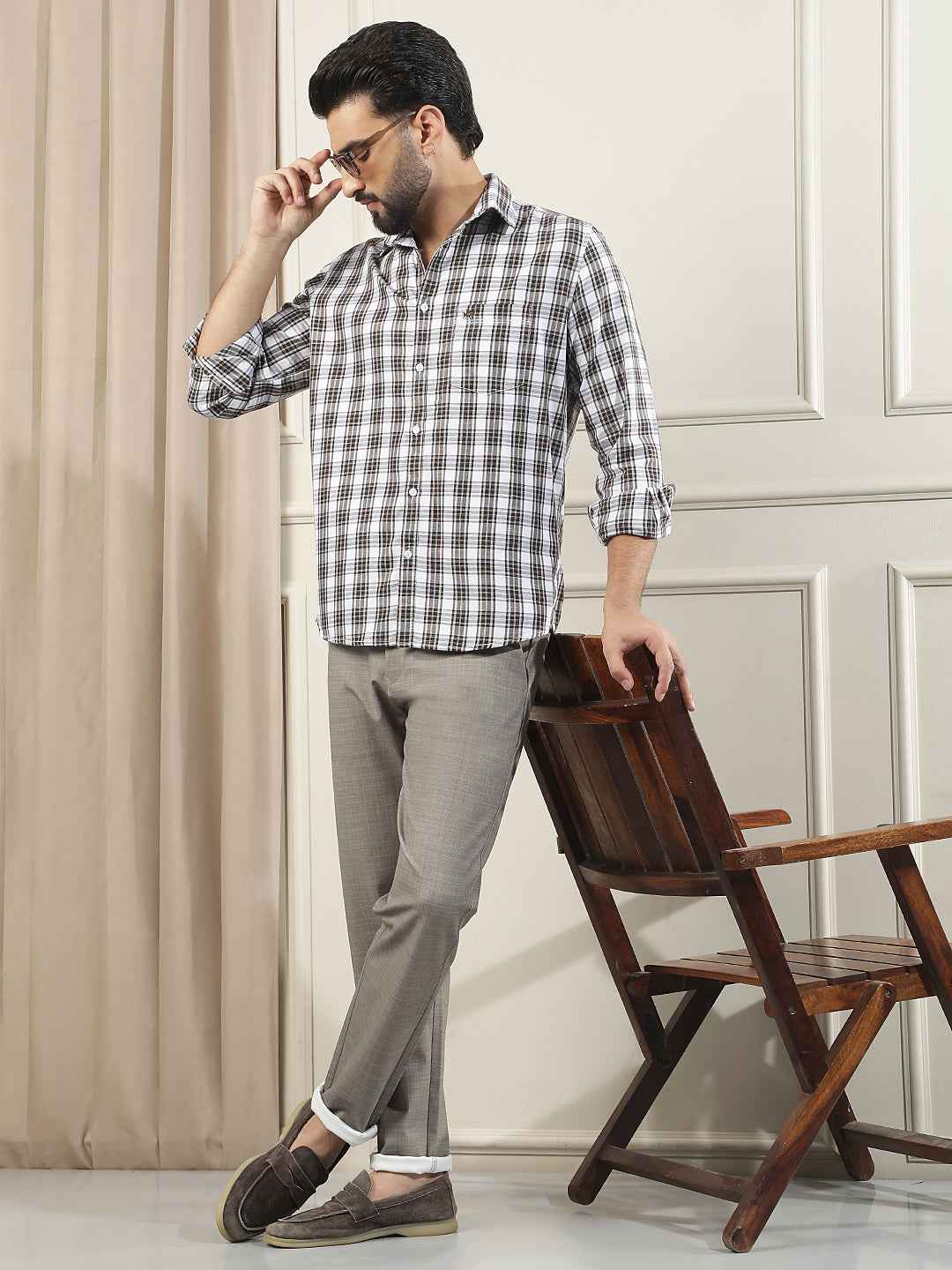 Khaki Everyday Wear Knitted Trousers