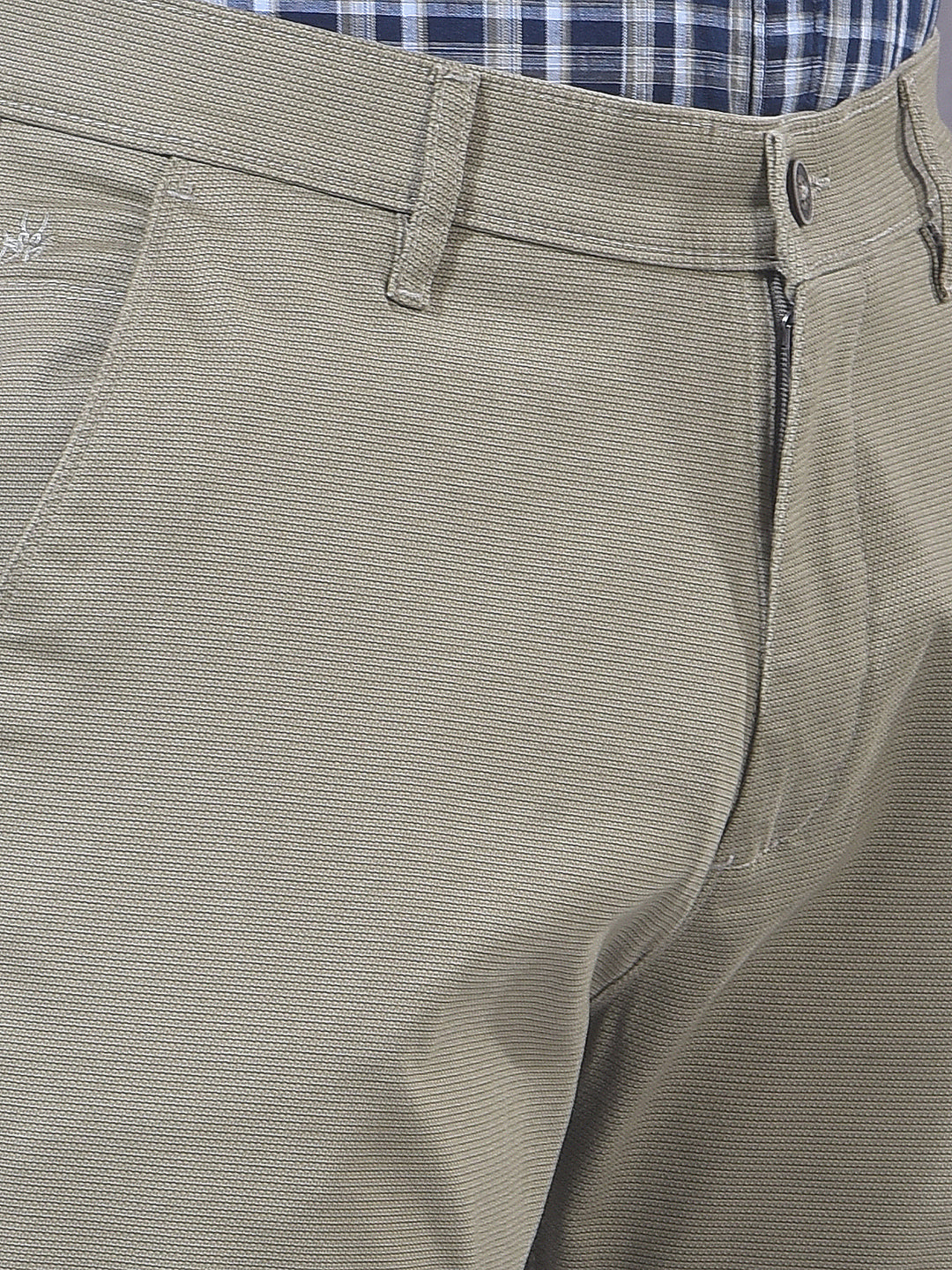 Green Straight Knitted Trousers