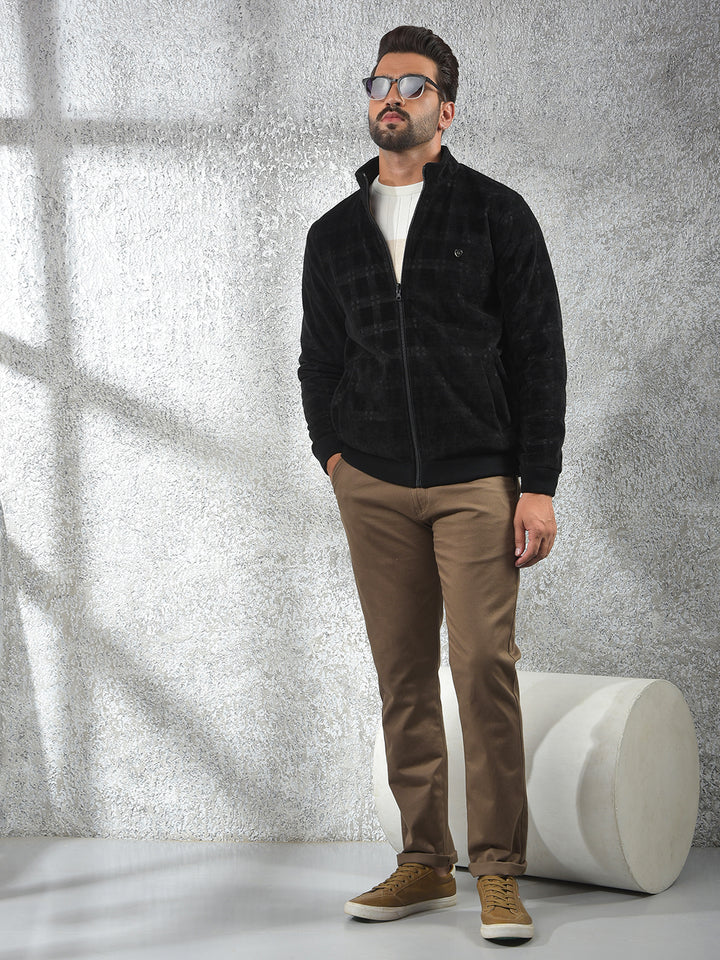 Black Jacquard Reversible Jacket