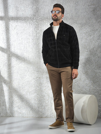 Black Jacquard Reversible Jacket