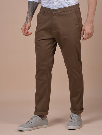 Brown Printed Trousers