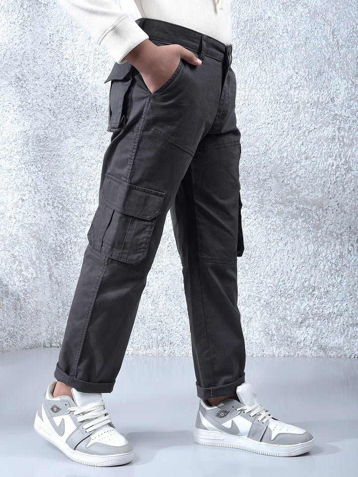 Black Baggy Cargo Trousers