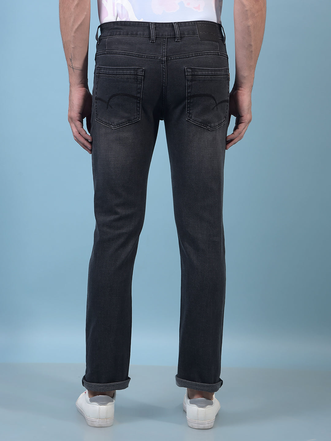 Men's Grey Jeans-Men Jeans-Crimsoune Club