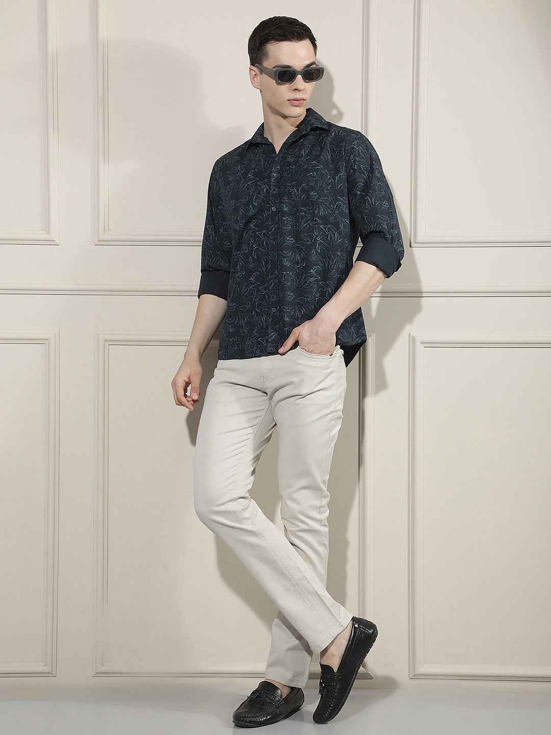Blue Abstract Print Shirt