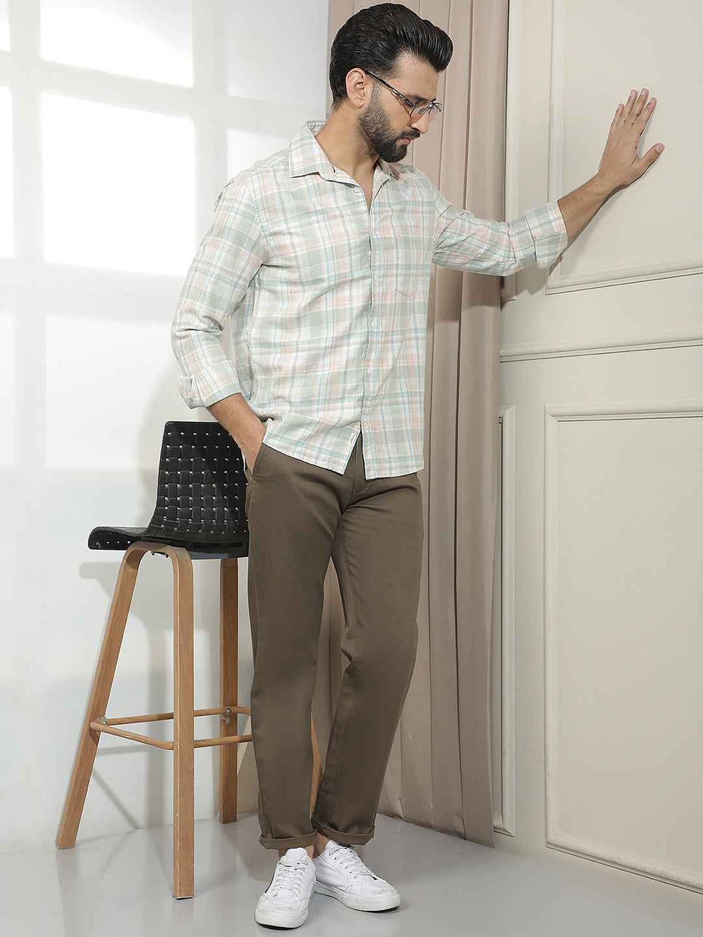Brown Straight Trousers