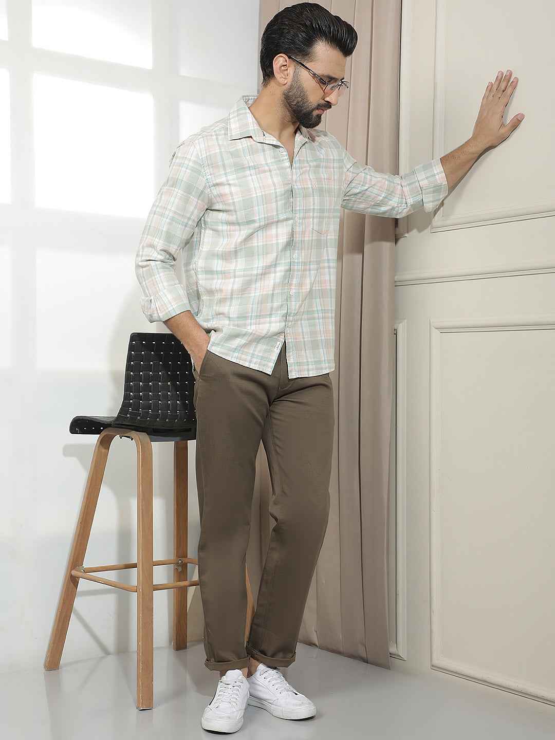 Brown Straight Trousers