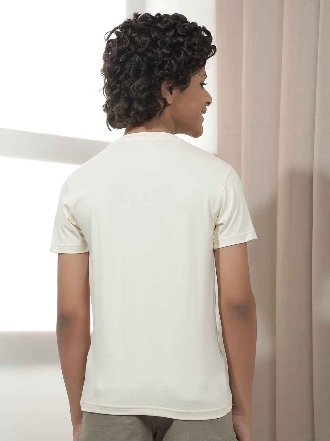 Cream Graphic Print T-Shirt
