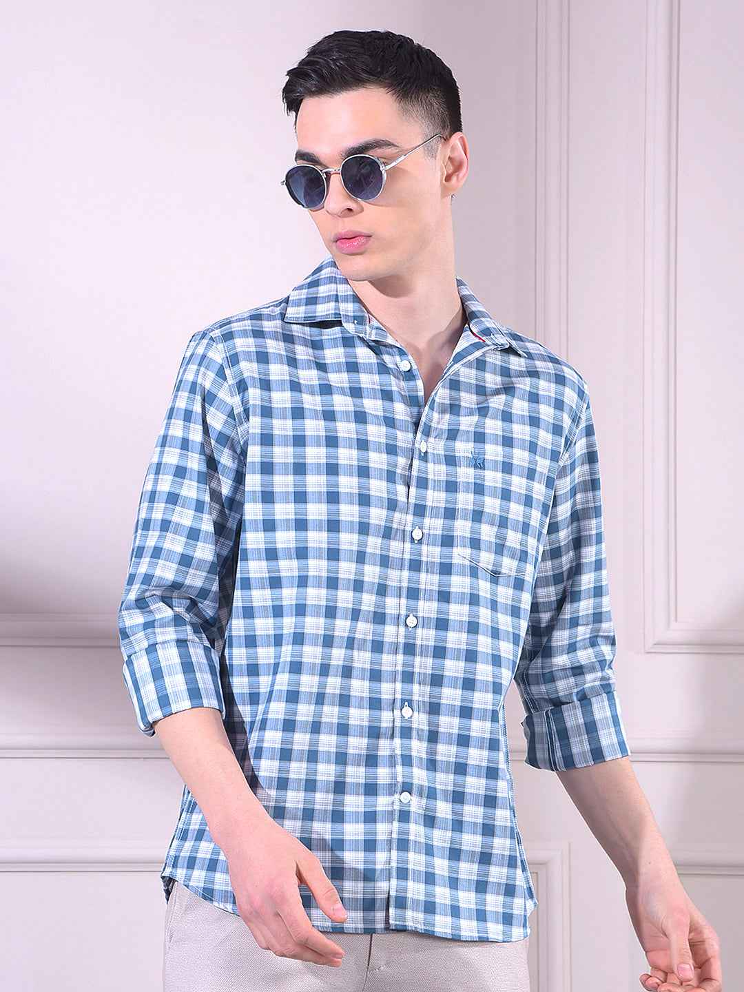 Blue Checked Shirt