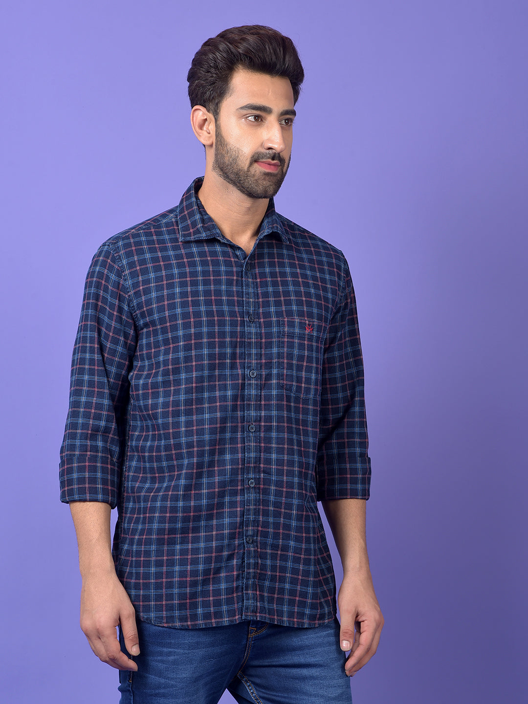 Red Ember Check Casual Shirt