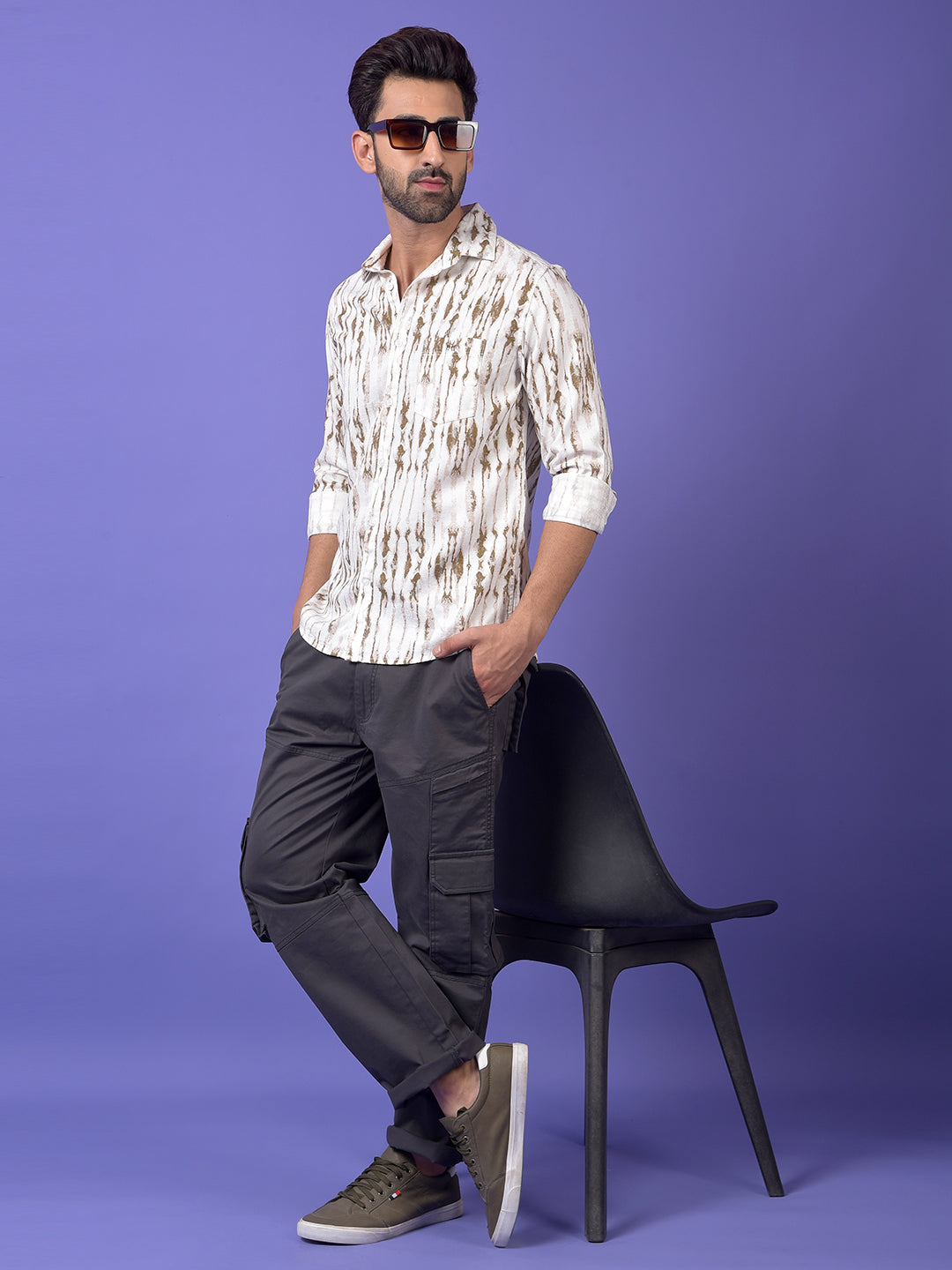 Brown Printed Shirt