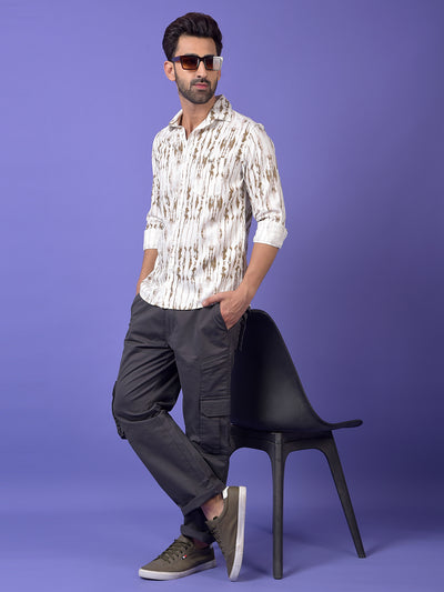 Brown Printed Shirt