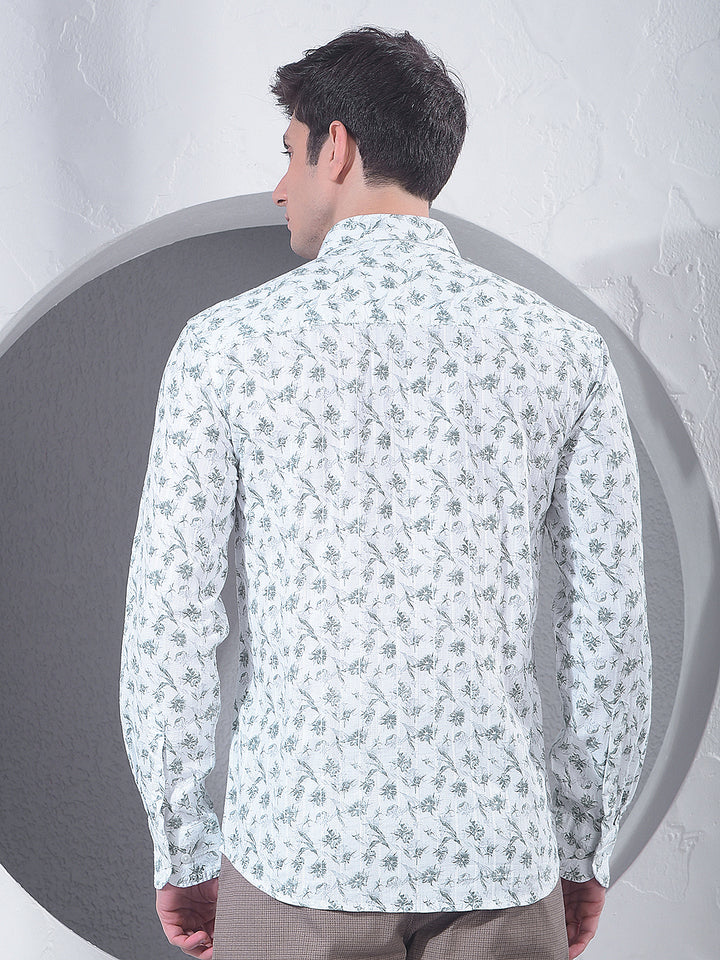 Green Floral Print Shirt