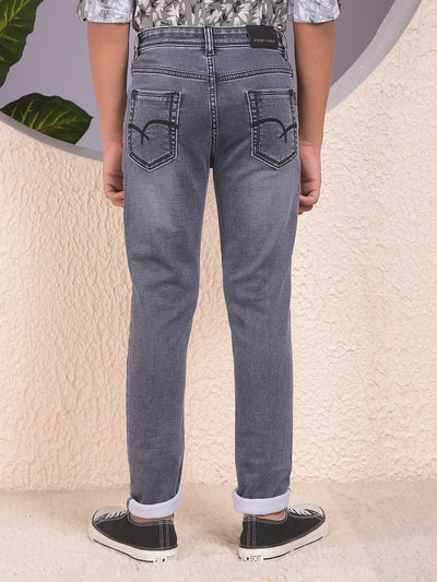 Modish Dark Wash Slim Fit Grey Jeans