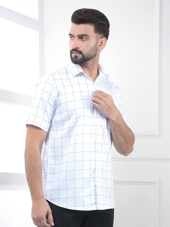 White Checked 100% Cotton Shirt
