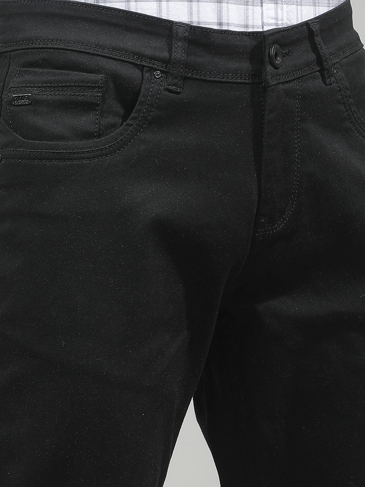 Chic Obsidian Black Straight Jeans
