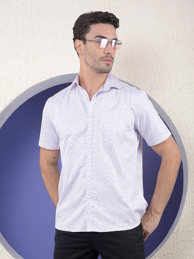 Purple Floral Printed Shirt