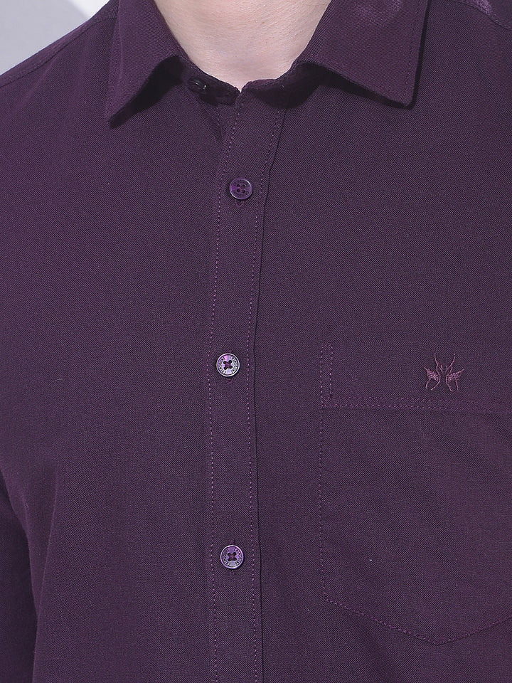 Wine 100% Cotton Shirt