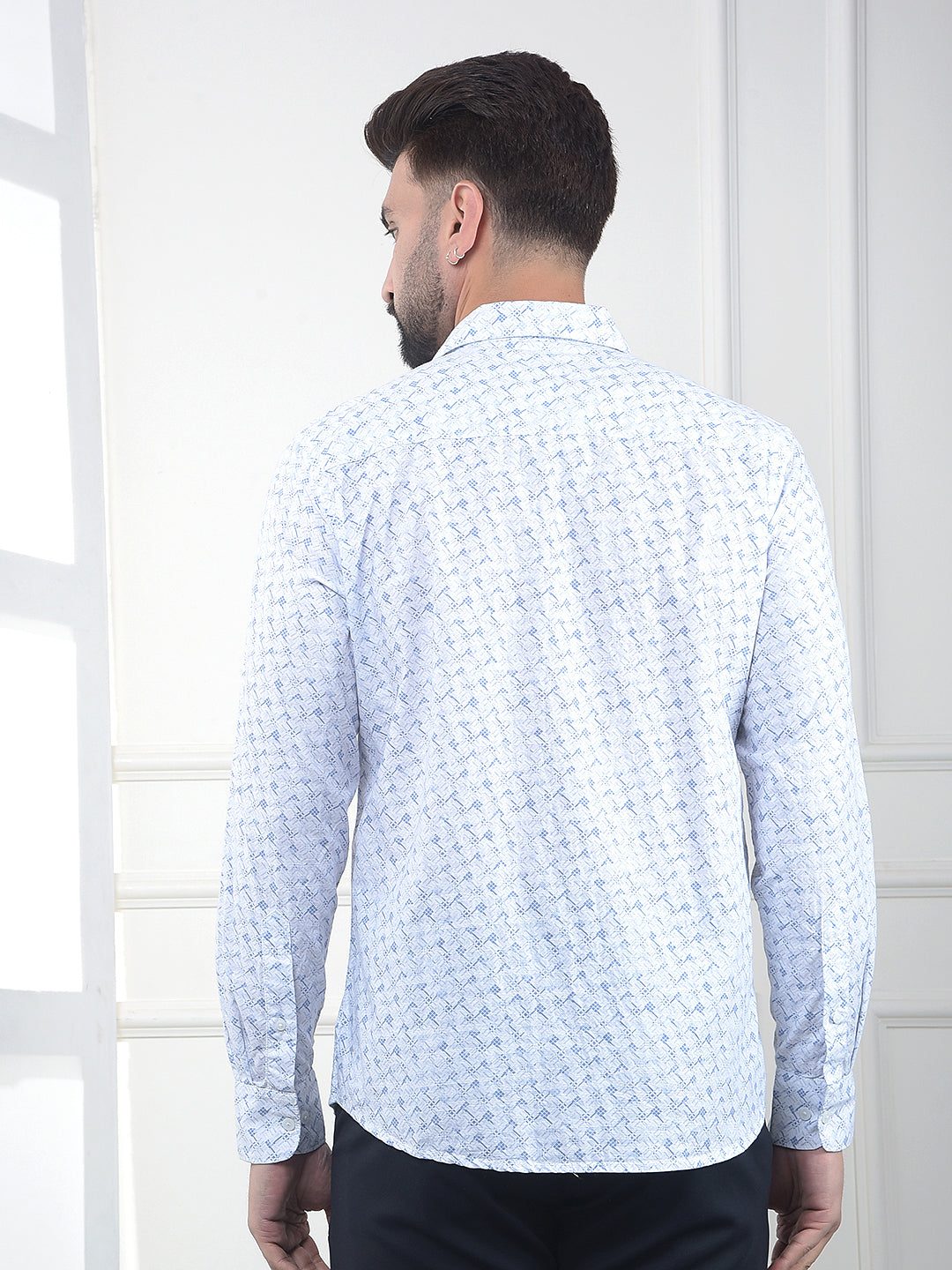 Royal Blue Printed Shirt