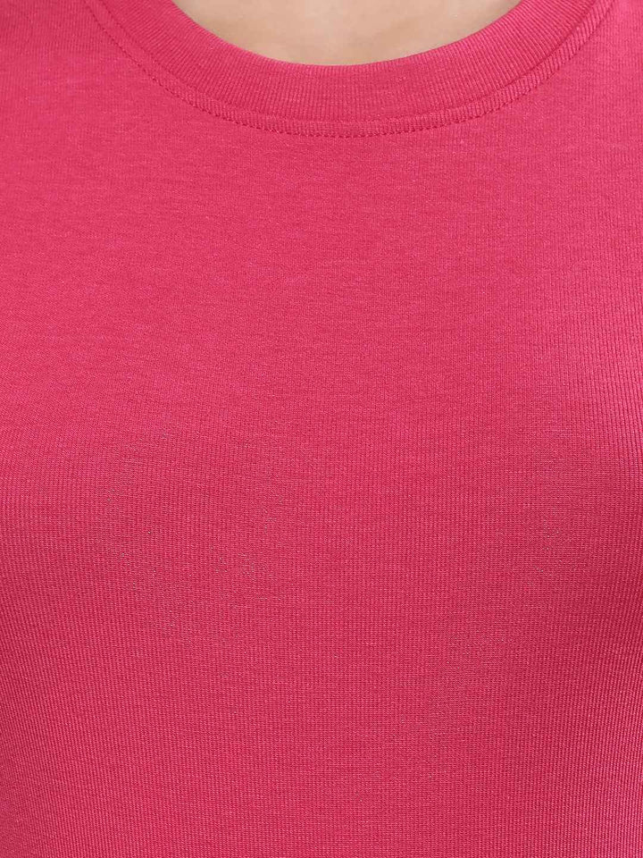 Pink Modal Cropped T-Shirt