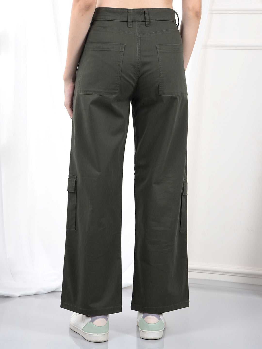 Green Cargo Baggy Trousers