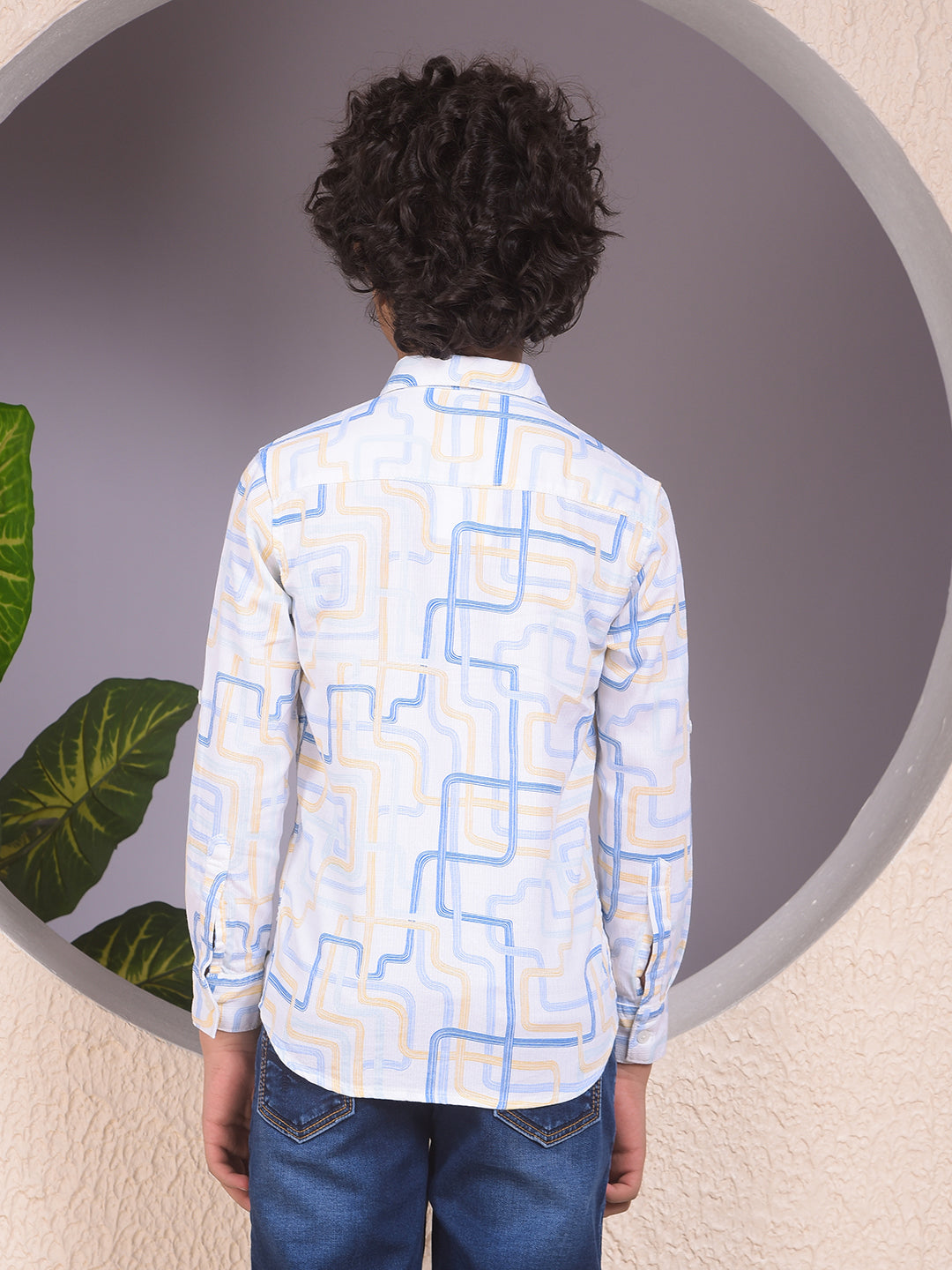 Feisty White Printed Shirt