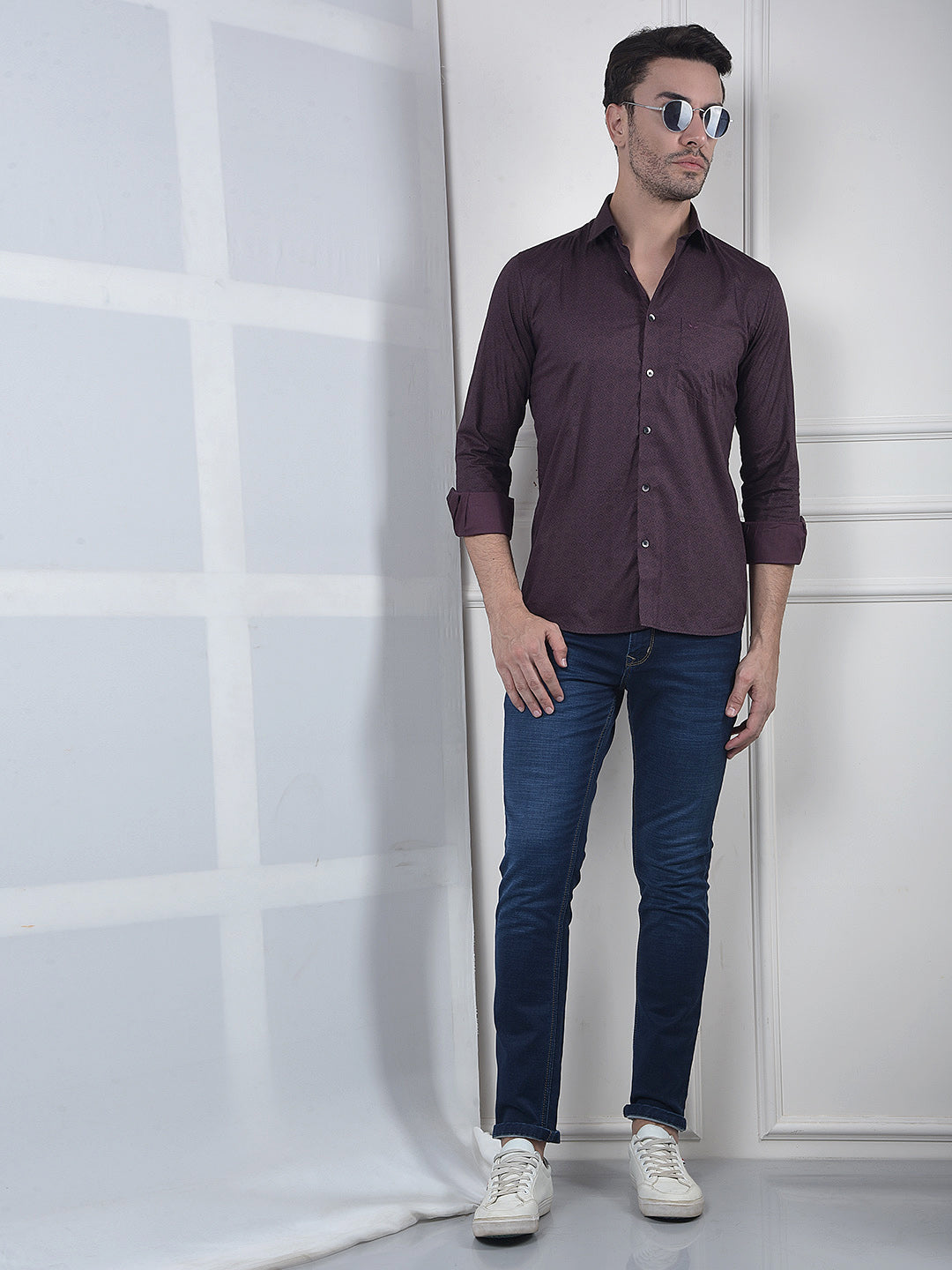 Contemporary Brown Graphic Shirt