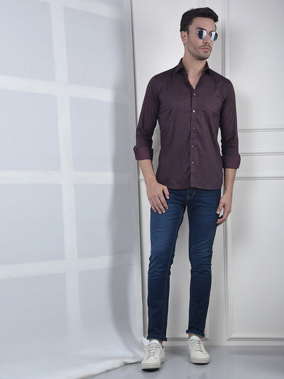 Contemporary Brown Graphic Shirt