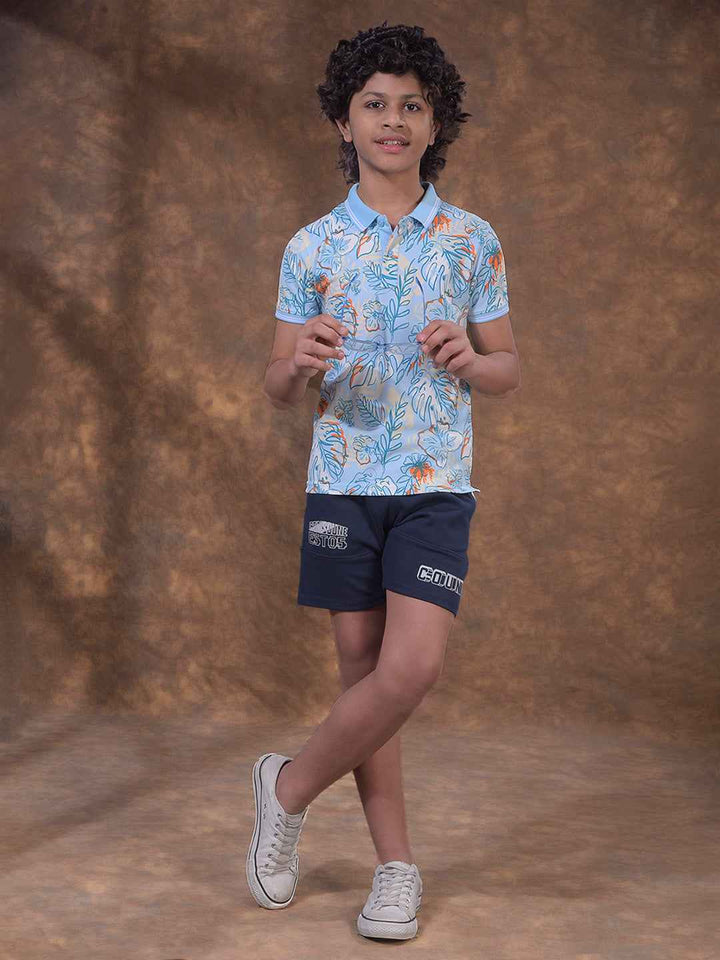 Navy Blue Athleisure Shorts