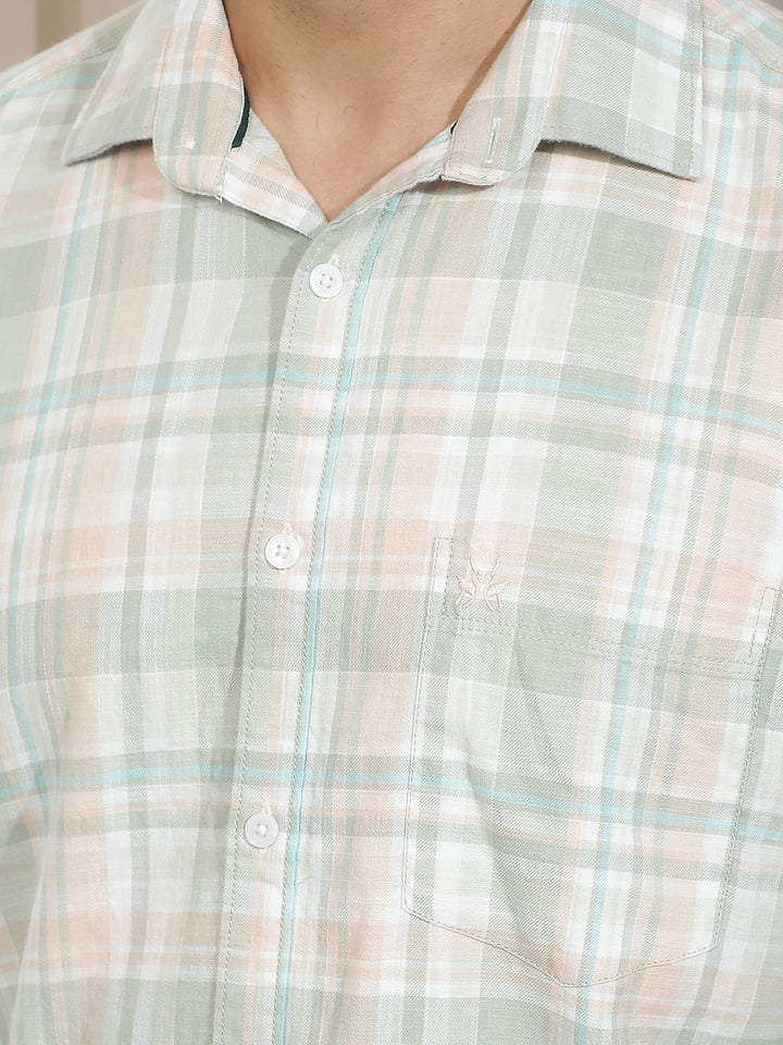 Multi-Color Checked 100% Cotton Shirt
