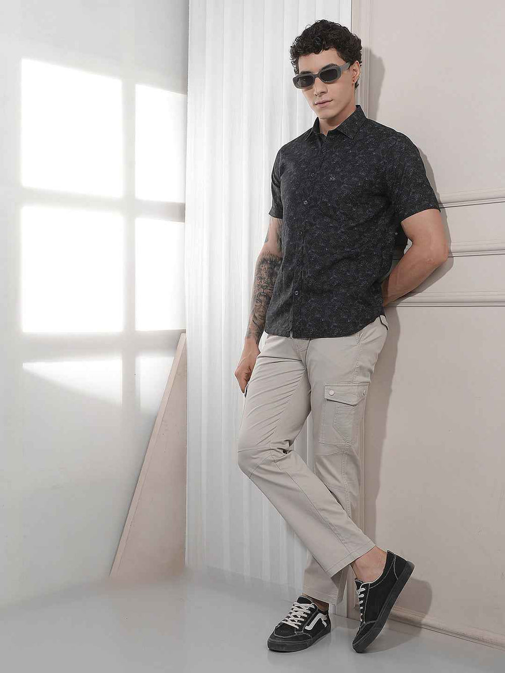 Comfortable Cream Casual Cargo Trousers