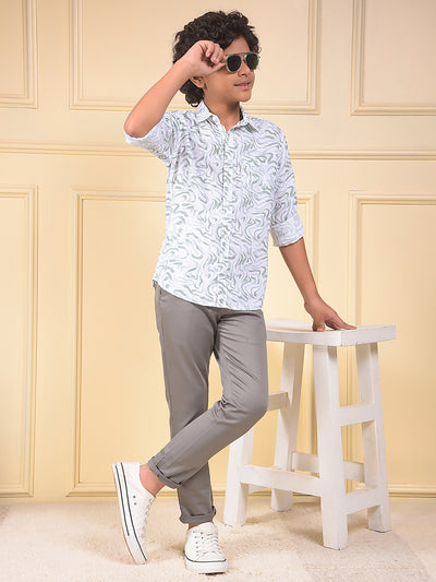 Grey Printed Trousers